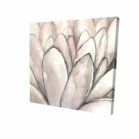 FONDO 12 x 12 in. Blush Pink Flower-Print on Canvas FO2790899